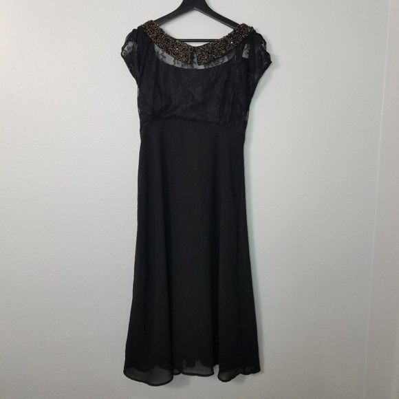 Pins and Needles Midi Dress Embellished Collar - Picture 2 of 8